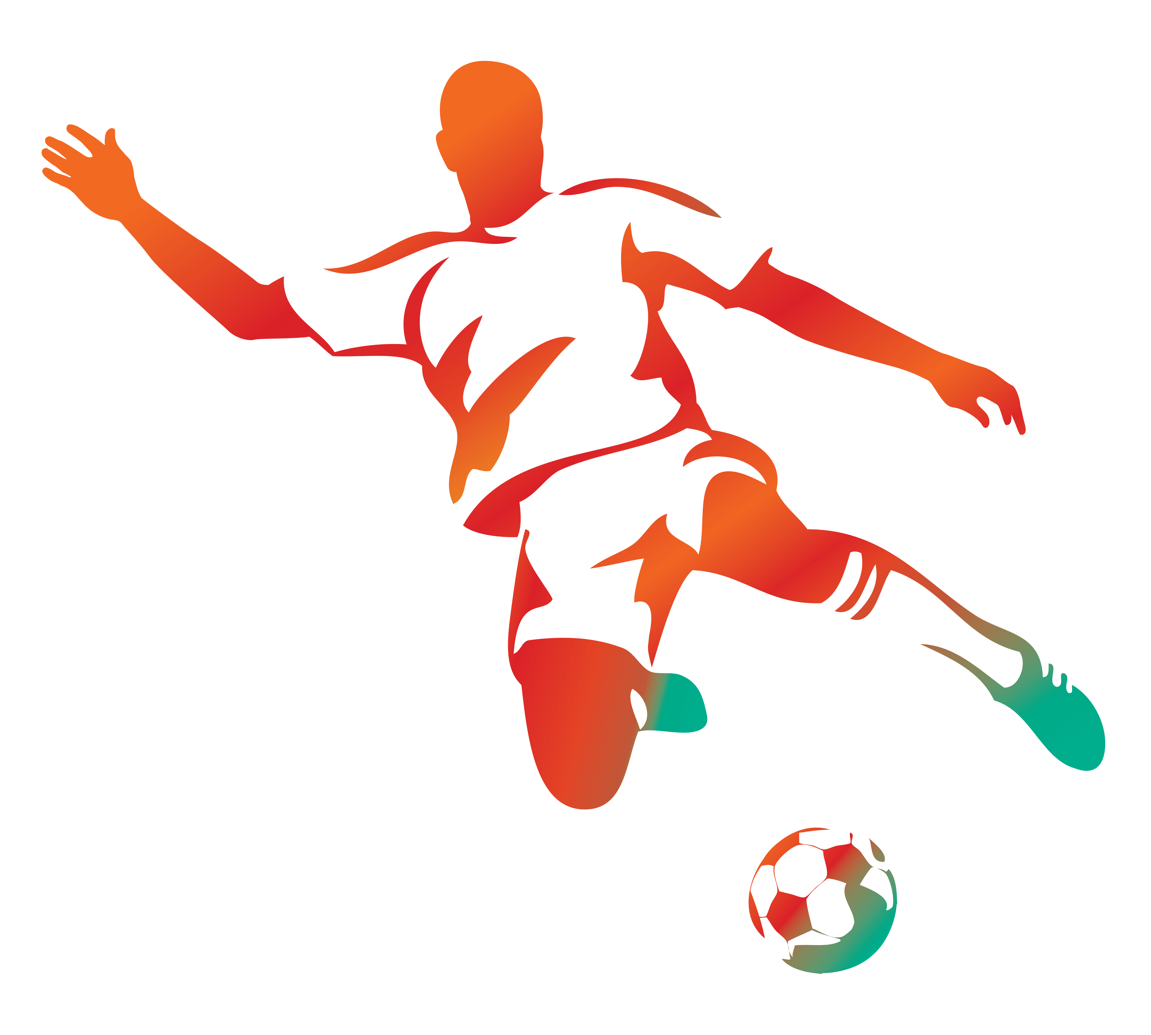 Player playing soccer